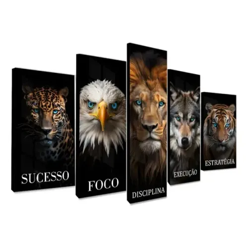 quadro em 3d animais