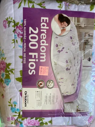 Edredom de casal estampado | Ortobom - 100% algodão com 200 fios