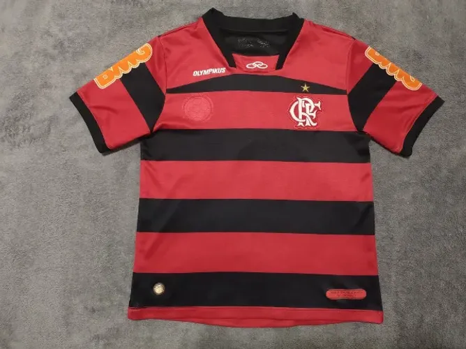 Camisa OficiFlamengo Olympikus 2012 Infantil, #7, Arthur, tamaho 10 a 12 anos (41x55cm).