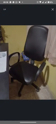Cadeira de escritório sofisticada de Courvin Preto, ( com Alavanca de Ajuste!