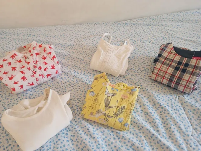 Lote 5 vestidos menina 5 a 6 anos 
