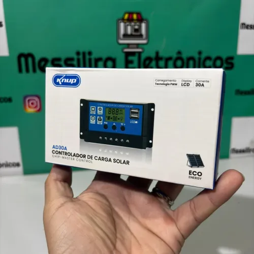 Controlador de carga solar 30A PWM 12 - 24v 780w