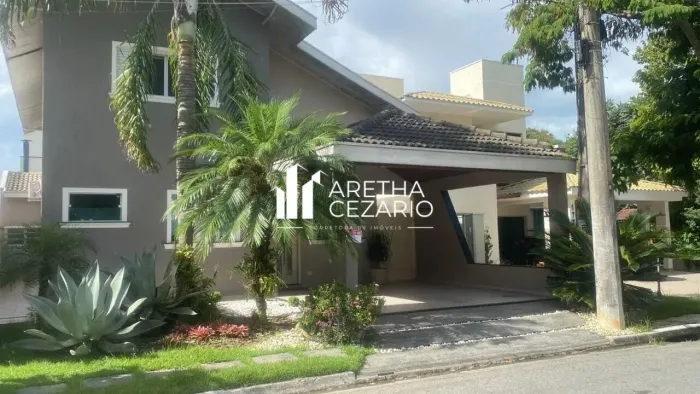 Sobrado alto padrão com 04 suítes para locação - 231m² - Condomínio Campos do Conde II Cha