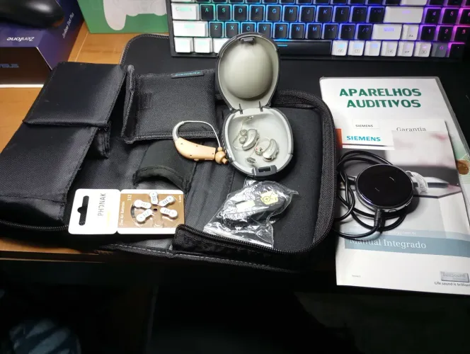 Aparelho de som, Fone e conjunto (kit completo)