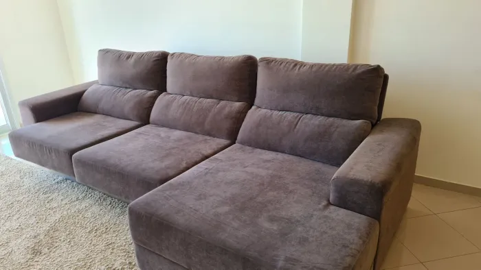 Sofá em Suede Marrom