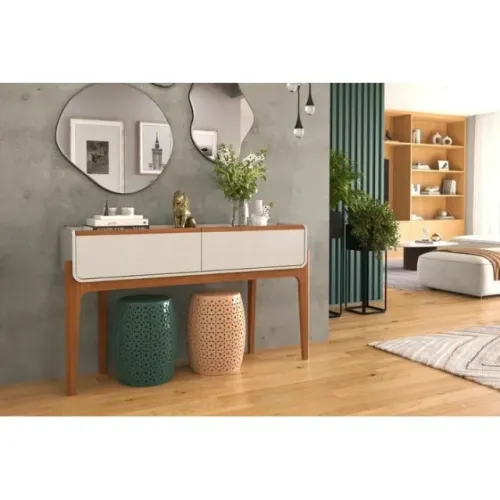 "Design Elegante e Funcional: Aparador Lion 2 Gavetas com Desconto Especial!"