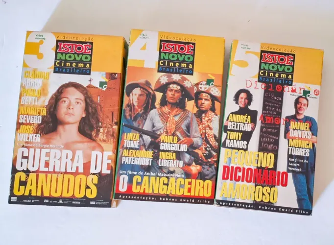 Trio vhs fitas de vídeo coleção isto é novo cinema brasileiro