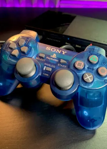 Controle PS2 Ocean Blue Original