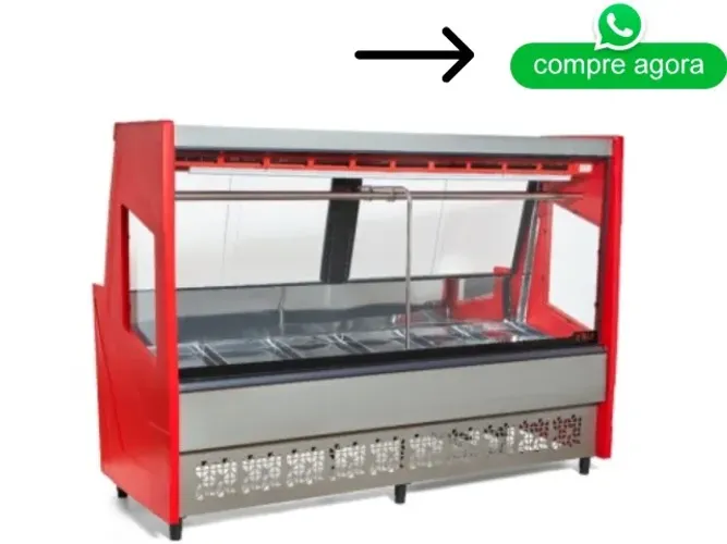 Balcão de Açougue Vermelho Polar 220v Novo