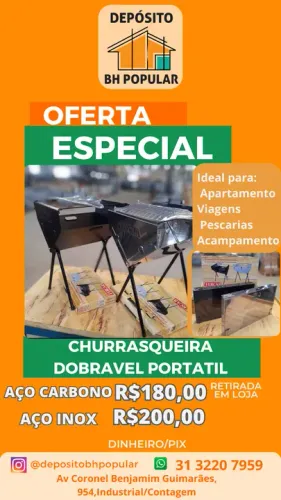 Churrasqueira dobravel