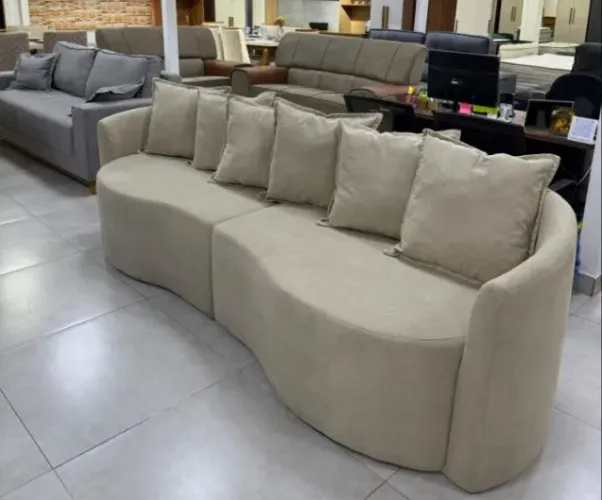 Sofá Living LR Cinque 2,58m com Almofadas FAZEMOS ENTREGAS