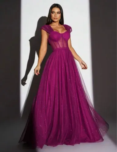 Vendo Vestido de Festa fúcsia 