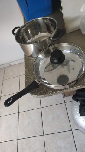 Panela aço inox Mor 5,30L +frigideira