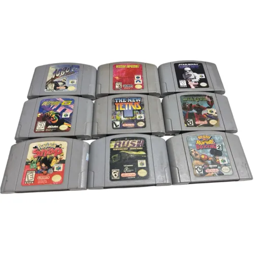 Lote com 9 jogos originais de Nintendo 64 Star Fox Pokémon Star Wars Tetris