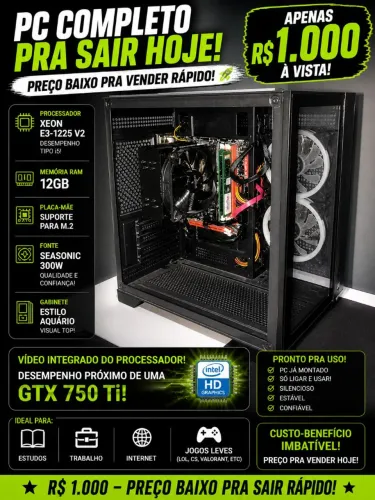 PC Montado e Testado por um Preço Inacreditável