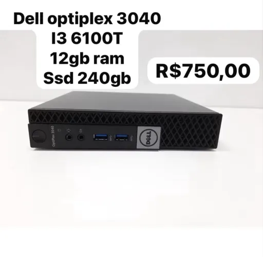 Dell MICRO 3040 I3 6100T 12gb ram Ssd 240gb