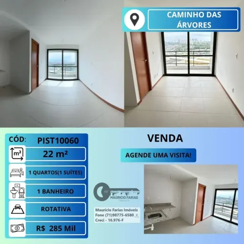 APARTAMENTO TIPO STUDIO, 22M², NO CAMINHO DAS ÁRVORES