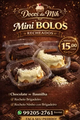 Bolo mini vulcão 