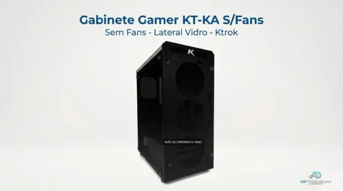 Gabinete Gamer KT-KA S/Fans-lateral Vidro-Ktrok