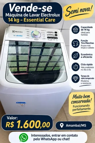 Máquina de lavar Electrolux 14 kilos