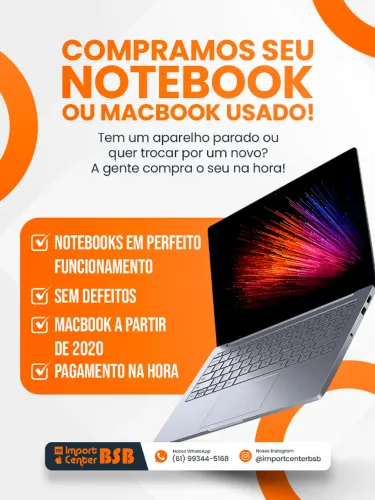 Compramos Notebook e Macbook, Pagamento na Hora, Loja Física