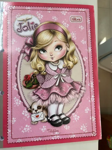 Refil fichário Jolie 96 personalizadas. folhas. Vintage