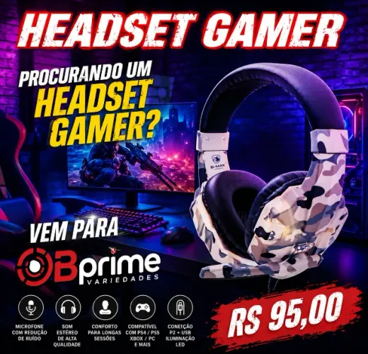 Fone Gamer Headset e Fone Bluetooth . A Partir de R$ 65,00