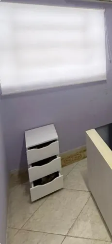 Gaveteiro multiuso branco 3 gavetas