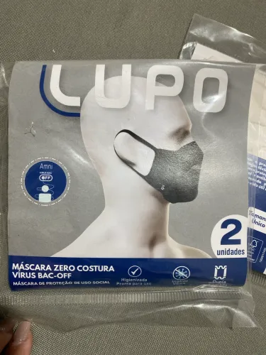 Máscara lupo zero vidros 2 unidades por embalagem tamanho único