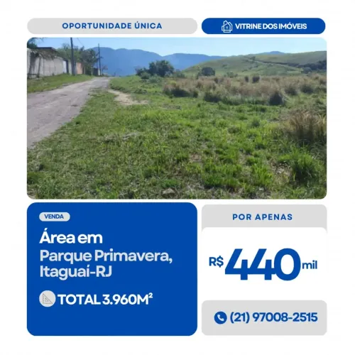 #VENDO Área em Parque Primavera, Itaguaí-RJ.