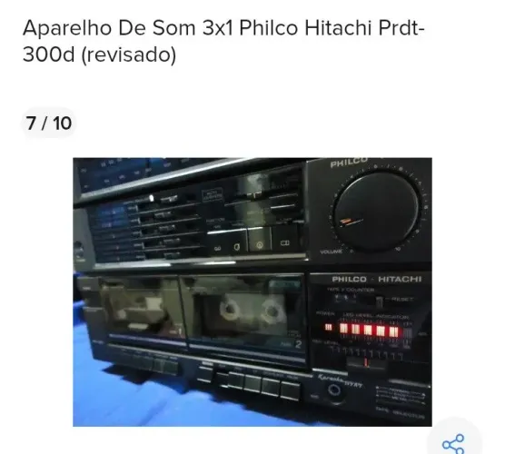 Conjunto som philco hitachi (3em 1)