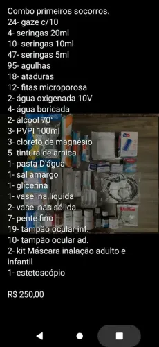 Combo primeiros socorros