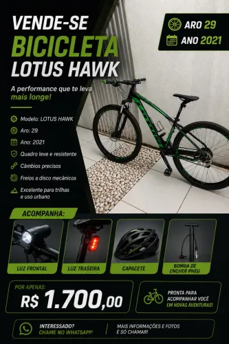 BICICLETA LOTUS HAWK ARO 29 - 2021