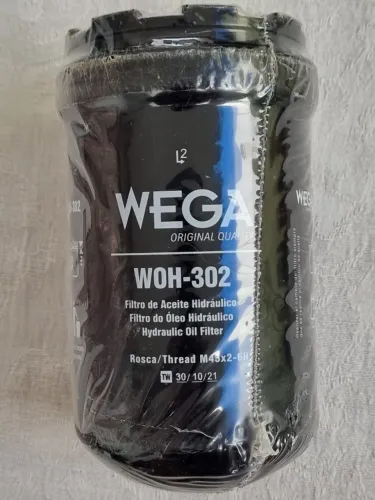 Filtro de Óleo Hidráulico Wega WOH-302 (Equipamentos Pesados e Escavadeiras
