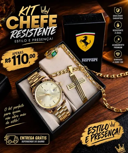 ? Relógio Masculino Luxo - Elegante, Moderno e Sofisticado