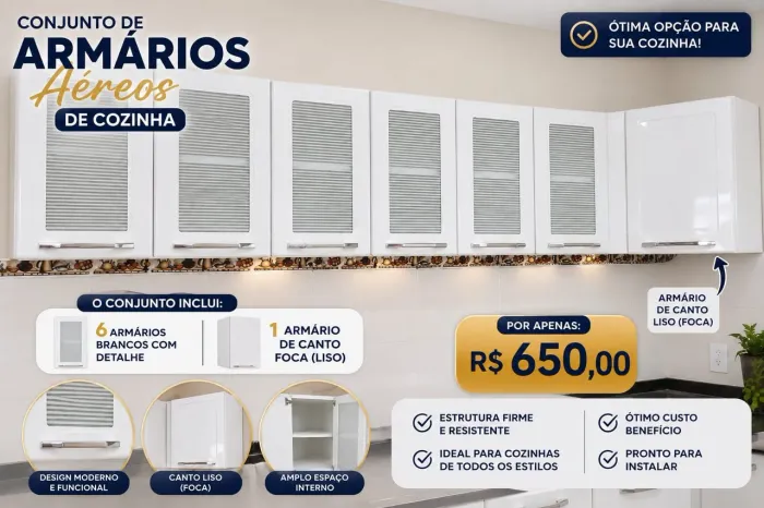 Armários aéreos de cozinha