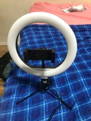 Ring light 15 cm em perfeito estado , vai com fonte