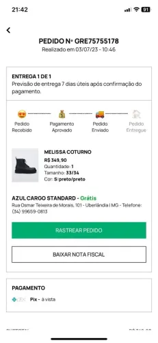 Coturno Melissa 