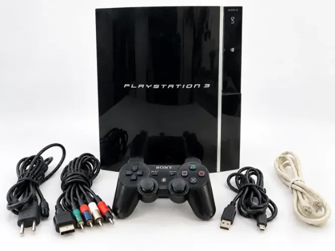 PS3 FAT Sony CECHH01 40GB + SIXAXIS Original + Cabos
