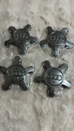 Jogo de calotas centrais de roda da Audi de 5 pontas
