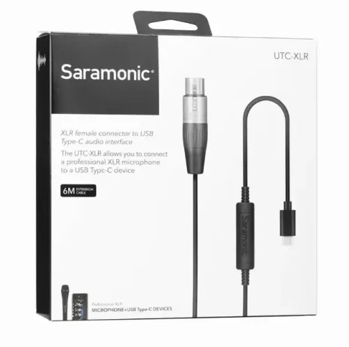 USB-C para XLR Cabo Conversor Digital Saramonic