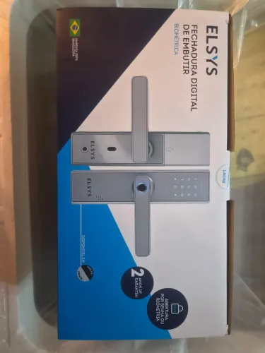 Fechadura Digital de Embutir com Biometria Elsys, Prata | ESF-DE2000B