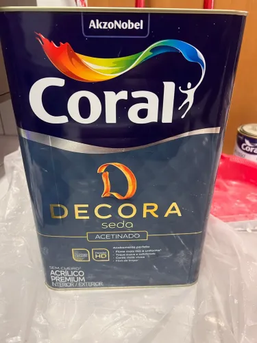 Tinta Coral Decora acetinada cor Crômio 16L