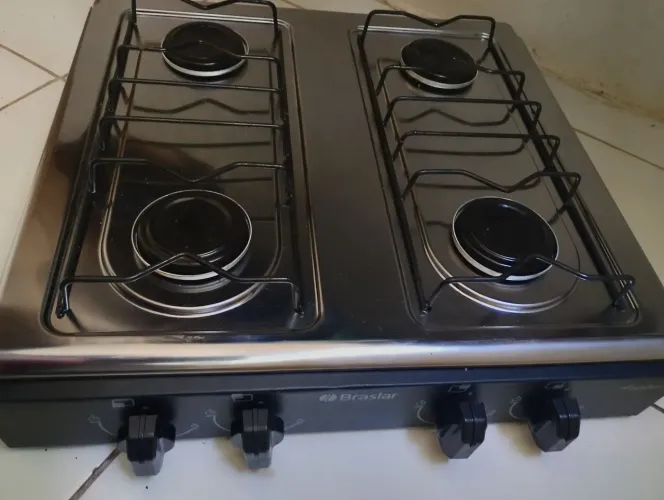 Fogão Cooktop portátil 4 bocas a gás