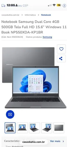 Notebook Samsung 