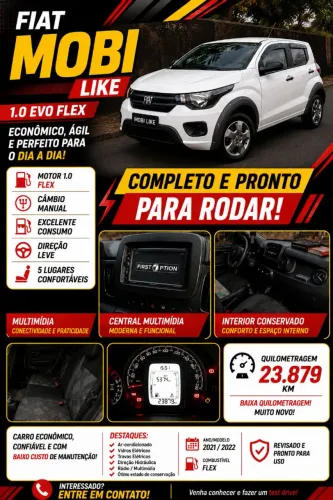 Fiat Mobi Like 1.0 Fire Flex 5P. 2022