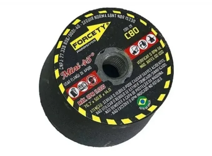 Rebolo Cônico 3? Forcety Mini 45 para Porcelanato C80 - Profissional