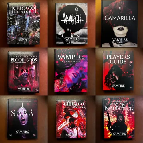 Coleção Vampiro a Máscara V5 - quinta edição - 10 itens