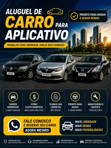 Aluguel de carro para aplicativo