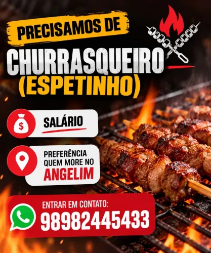 Churrasqueiro para fazer espetinho
